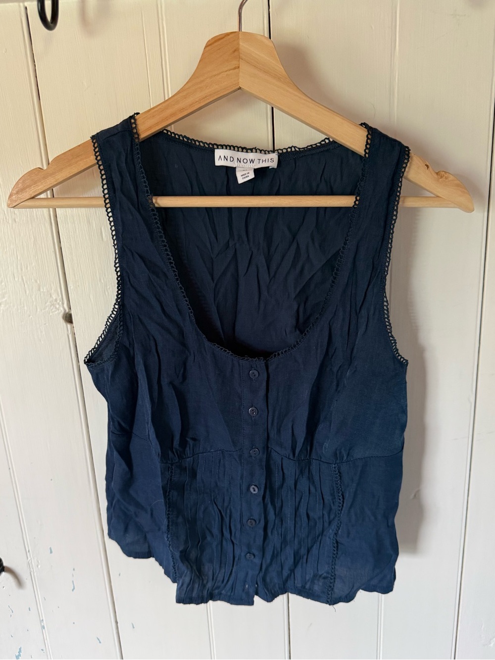 Button Down bustier tank